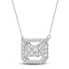 Thumbnail Image 2 of Diamond Necklace 1 ct tw Round 14K White Gold 17"