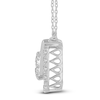 Thumbnail Image 3 of Diamond Necklace 1 ct tw Round 14K White Gold 17"