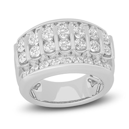 Certified Men's Lab-Grown Diamond Ring 4 ct tw Round 14K White Gold