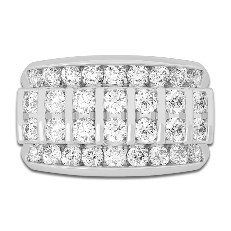 Jared Jewelers Lab Created Diamonds Certified Men's Lab-Created Diamond Ring 4 ct tw Round 14K White Gold