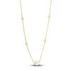 Thumbnail Image 2 of Freshwater Cultured Pearl Necklace 1/10 ct tw Diamonds 14K Yellow Gold 18"