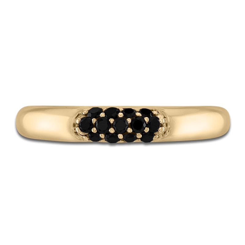 Main Image 3 of Black Diamond Ring 1/6 ct tw Round 14K Yellow Gold