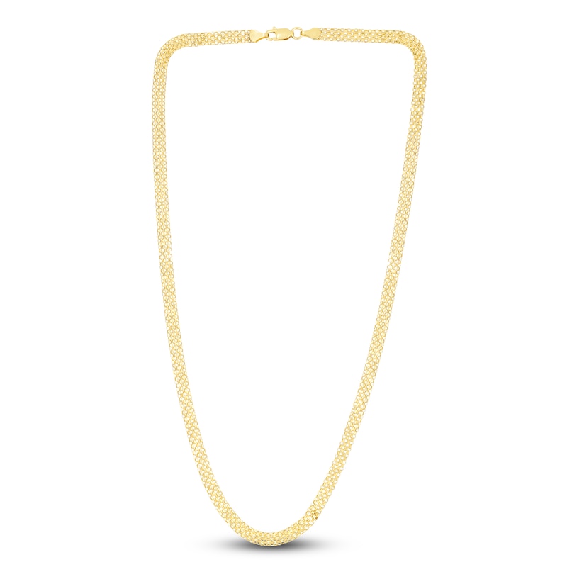 Main Image 2 of Hollow Bismark Chain Necklace 14K Yellow Gold 16" 4.7mm