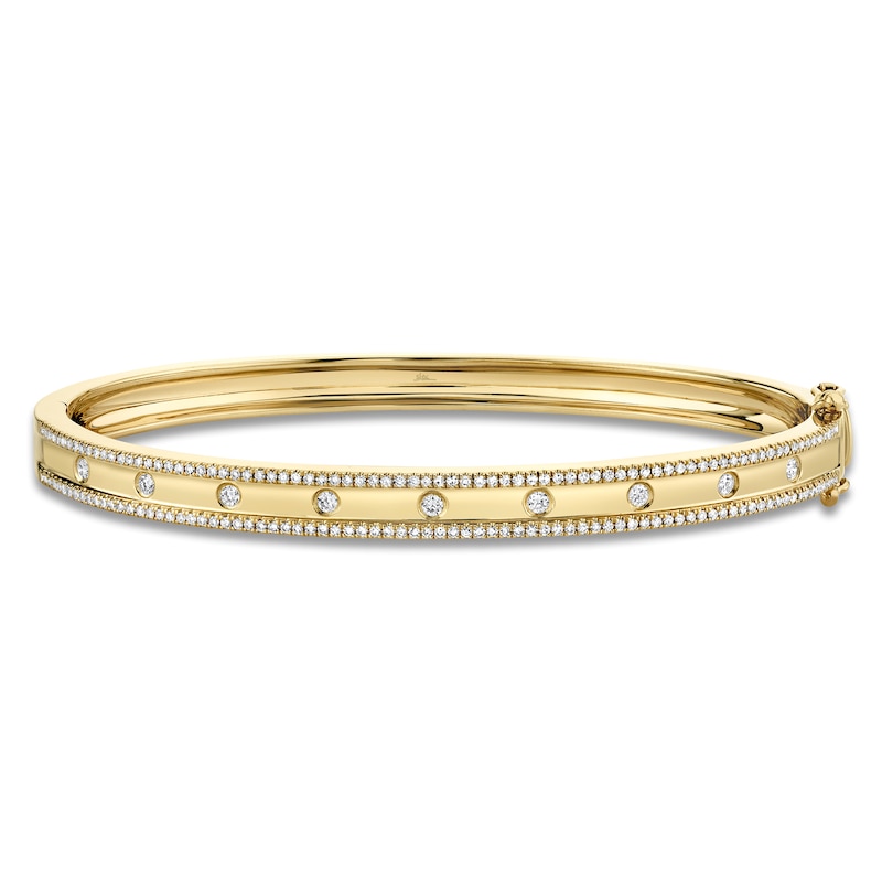 Main Image 1 of Shy Creation Diamond Bangle Bracelet 5/8 ct tw Round 14K Yellow Gold SC55004170ZS