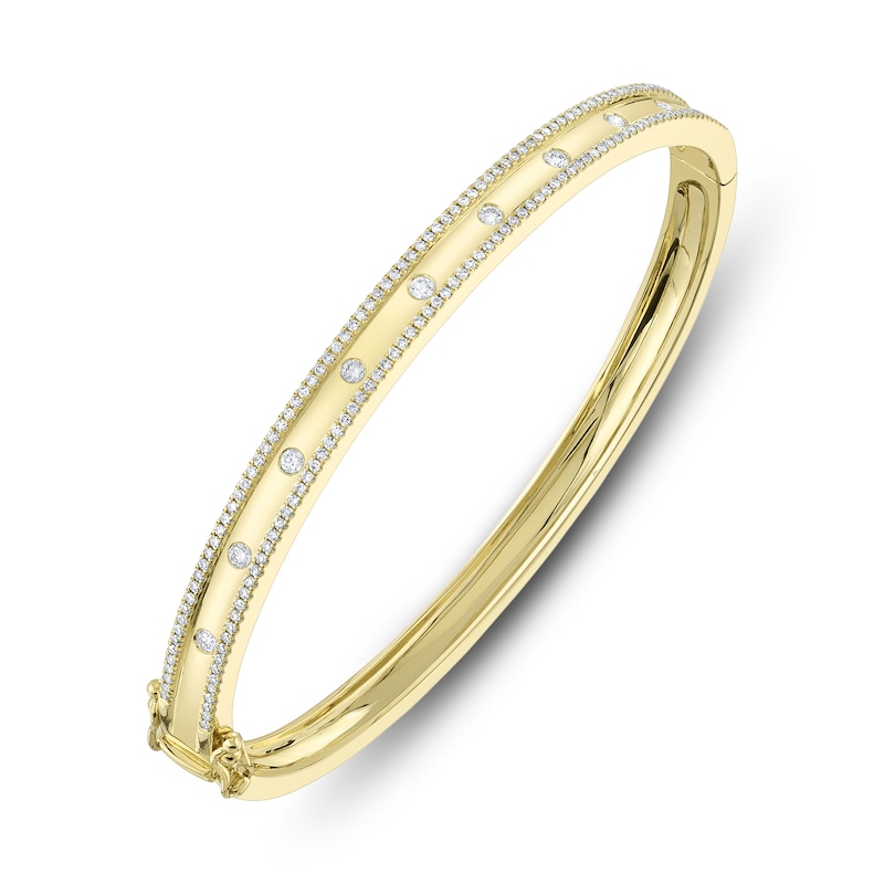 Main Image 2 of Shy Creation Diamond Bangle Bracelet 5/8 ct tw Round 14K Yellow Gold SC55004170ZS