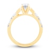 Thumbnail Image 3 of Diamond Engagement Ring 1-1/4 ct tw Round/Princess/Baguette 14K Yellow Gold