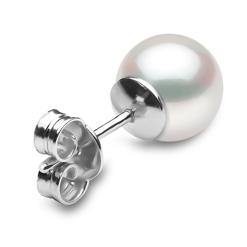 Main Image 3 of Yoko London White Akoya Cultured Pearl Stud Earrings 18K White Gold