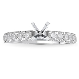 Lab-Grown Diamond Engagement Ring Setting 3/4 ct tw Round 14K White Gold