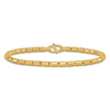 Thumbnail Image 1 of High-Polish Barrel Chain Bracelet 24K Yellow Gold 8" 3.2mm