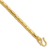 Thumbnail Image 3 of High-Polish Barrel Chain Bracelet 24K Yellow Gold 8" 3.2mm