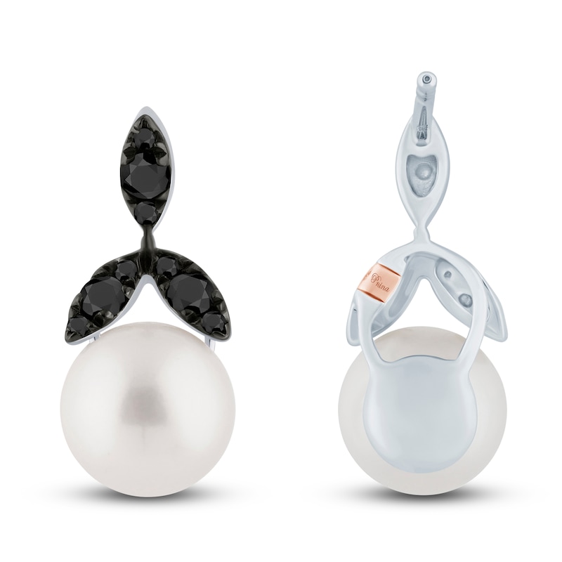 Main Image 3 of Pnina Tornai Freshwater Cultured Pearl & Black Diamond Earrings 1/3 ct tw 14K White Gold
