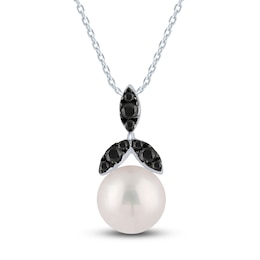 Pnina Tornai Freshwater Cultured Pearl & Diamond Pendant Necklace 1/6 ct tw 14K White Gold