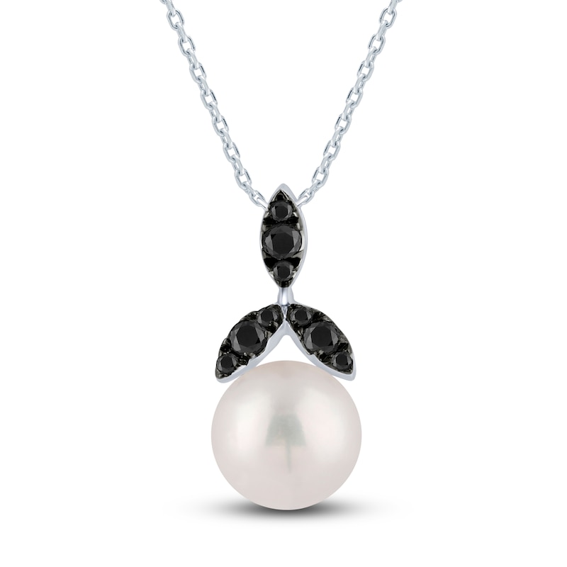 Main Image 1 of Pnina Tornai Freshwater Cultured Pearl & Diamond Pendant Necklace 1/6 ct tw 14K White Gold