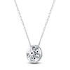 Thumbnail Image 2 of Diamond Halo Pendant Necklace 1/2 ct tw 10K White Gold