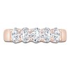 Thumbnail Image 3 of Oval-Cut Diamond 5-Stone Anniversary Band 1 ct tw 14K Rose Gold