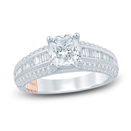 Pnina Tornai Cushion, Round & Baguette-Cut Diamond Engagement Ring 2-1/5 ct tw Platinum