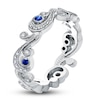 Thumbnail Image 2 of Kirk Kara Natural Blue Sapphire & Diamond Lace Wedding Band 1/8 ct tw 14K White Gold