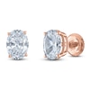 Thumbnail Image 2 of Oval-Cut Lab-Grown Diamond Solitaire Stud Earrings 3 ct tw 14K Rose Gold (F/SI2)