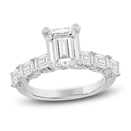 Lab-Grown Diamond Emerald-Cut Engagement Ring 4-1/2 ct tw 14K White Gold