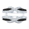 Thumbnail Image 3 of Black & White Diamond Crossover Enhancer Ring 3/4 ct tw 14K White Gold
