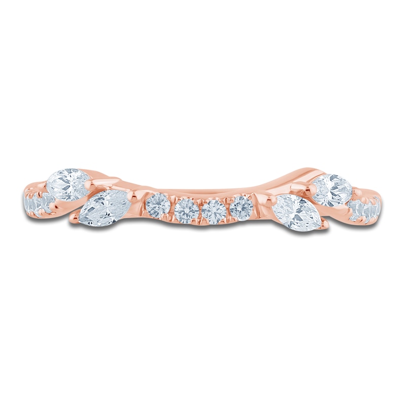 Main Image 3 of Pnina Tornai Marquise & Round-Cut Diamond Contour Anniversary Ring 1/3 ct tw 14K Rose Gold