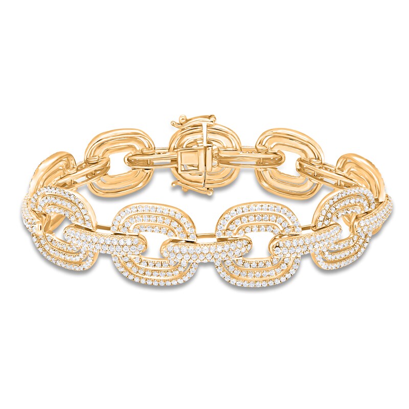 Main Image 1 of Diamond Link Bracelet 6 ct tw 14K Yellow Gold 7"