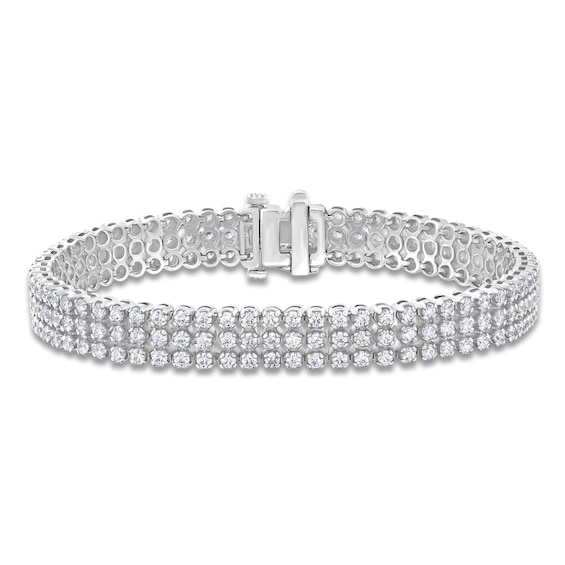 Jared Signature Diamond Three-Row Bracelet 6-1/3 ct tw 14K White Gold 7"