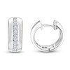 Thumbnail Image 3 of Brilliant Moments Diamond Hoop Earrings 1 ct tw 14K White Gold