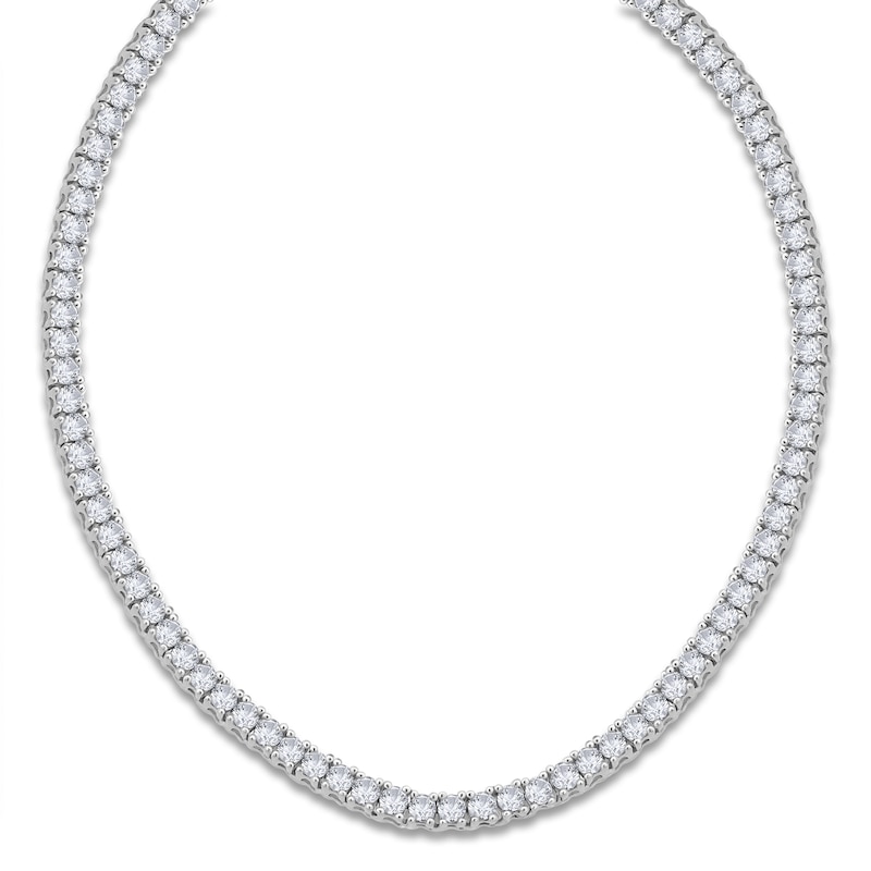 Main Image 1 of Diamond Riviera Necklace 16 ct tw 14K White Gold 16"