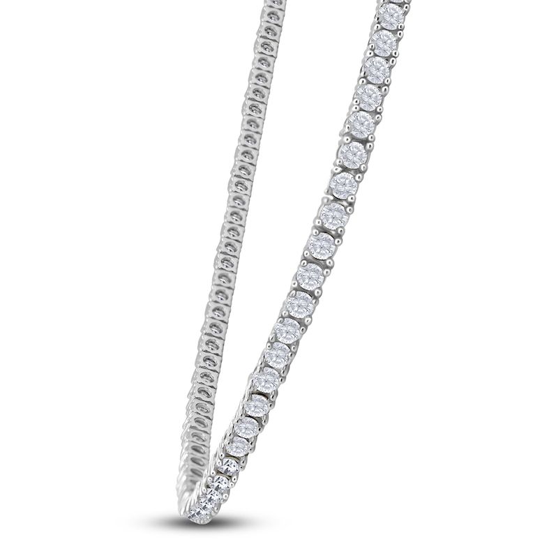 Main Image 2 of Diamond Riviera Necklace 16 ct tw 14K White Gold 16"