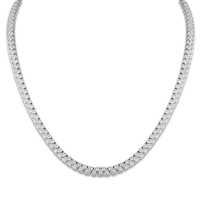 Main Image 1 of Diamond Riviera Necklace 8 ct tw 14K White Gold 16"