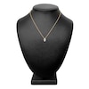 Thumbnail Image 5 of Baguette & Round-Cut Multi-Diamond Oval Necklace 1/6 ct tw 14K Yellow Gold 18"