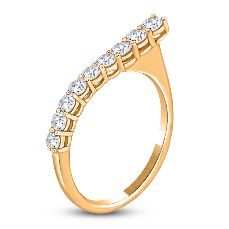 Main Image 2 of Diamond Curve Fashion Ring 1/2 ct tw 14K Yellow Gold