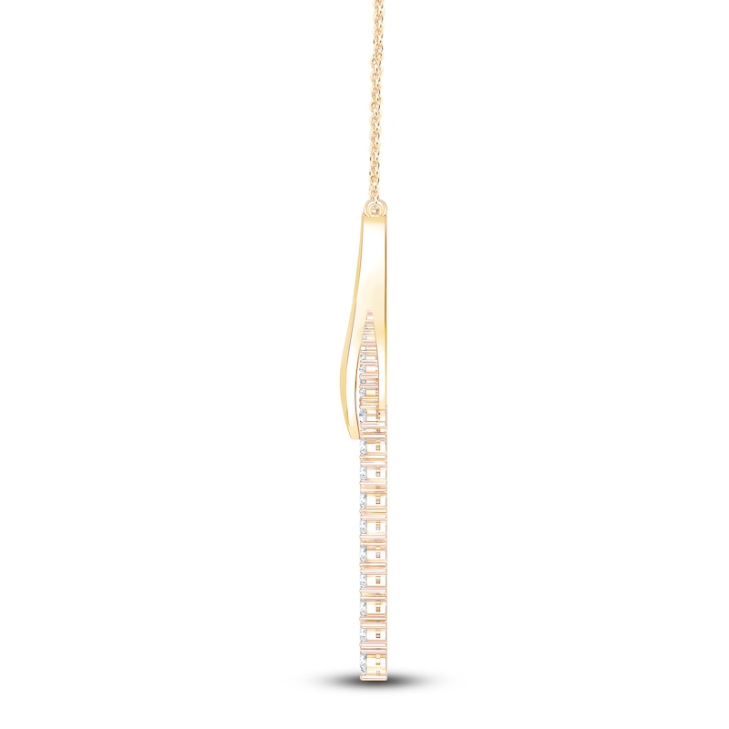 Main Image 2 of Brilliant Moments Diamond Y Necklace 3 ct tw 14K Yellow Gold