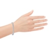Thumbnail Image 4 of Diamond Staggered Three-Row Tennis Style Bracelet 5 ct tw 14K White Gold 7"