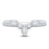Thumbnail Image 3 of Marquise & Round-Cut Diamond Contour Fashion Ring 1/5 ct tw 14K White Gold