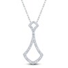 Thumbnail Image 1 of Diamond Shield Necklace 1/3 ct tw 14K White Gold 18"
