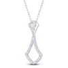 Thumbnail Image 3 of Diamond Shield Necklace 1/3 ct tw 14K White Gold 18"