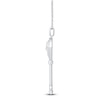 Thumbnail Image 2 of Baguette & Round-Cut Diamond Key Necklace 1/4 ct tw 14K White Gold 18"