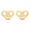 Thumbnail Image 1 of Italia D'Oro Heart Mariner Link Stud Earrings 14K Yellow Gold