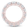 Thumbnail Image 2 of Certified Oval-Cut Diamond Eternity Band 6-3/4 - 8-1/6 ct tw 14K Rose Gold