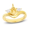 Thumbnail Image 1 of Storied Diamond Desert Sands of Eternity Pear-Shaped Three-Stone Engagement Ring Setting 3/8 ct tw 18K Yellow Gold