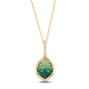Thumbnail Image 1 of Le Vian Emerald Ombré Necklace 1/8 ct tw Diamonds 14K Honey Gold 19"