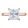 Thumbnail Image 3 of Princess-Cut Lab-Grown Diamond Solitaire Plus Engagement Ring 3 ct tw 18K Rose Gold (VS2/F)