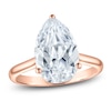 Thumbnail Image 1 of Pear-Shaped Lab-Grown Diamond Solitaire Plus Engagement Ring 2-5/8 ct tw 18K Rose Gold (VS2/F)