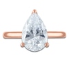 Thumbnail Image 3 of Pear-Shaped Lab-Grown Diamond Solitaire Plus Engagement Ring 2-5/8 ct tw 18K Rose Gold (VS2/F)