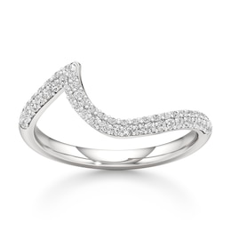 J'Lure Lab-Grown Diamond Contour Wedding Band 3/8 ct tw 18K White Gold