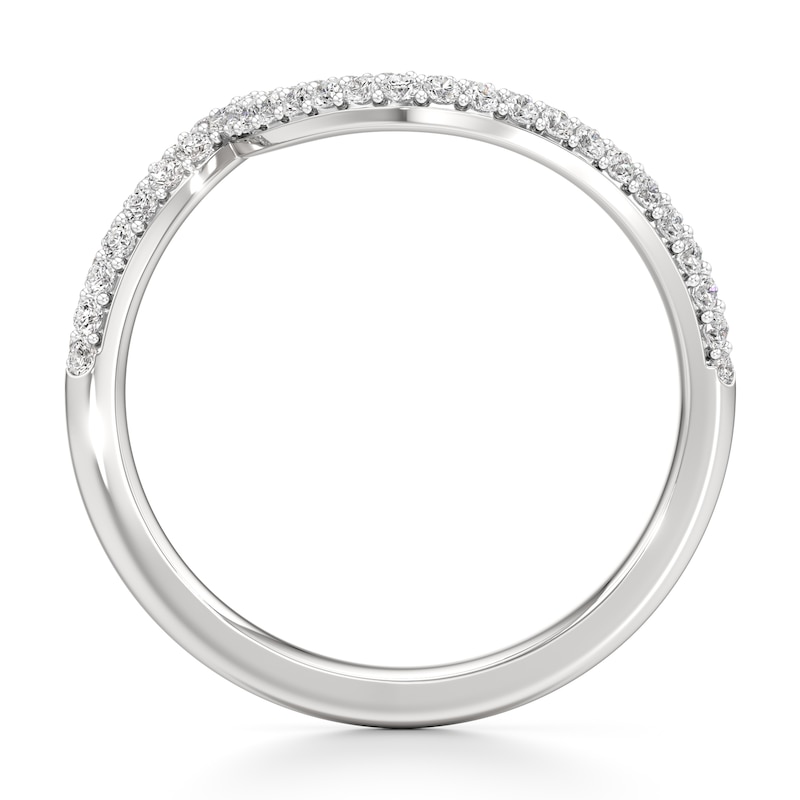 Main Image 2 of J'Lure Lab-Grown Diamond Contour Wedding Band 3/8 ct tw 18K White Gold