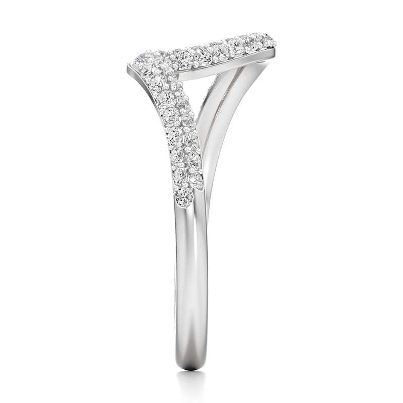 Main Image 3 of J'Lure Lab-Grown Diamond Contour Wedding Band 3/8 ct tw 18K White Gold