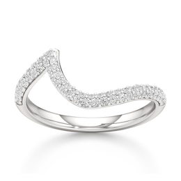 J'Lure Lab-Grown Diamond Contour Wedding Band 3/8 ct tw 18K White Gold